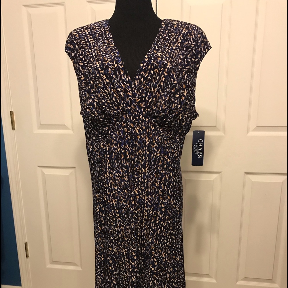 Chaps multi colored dress 22W